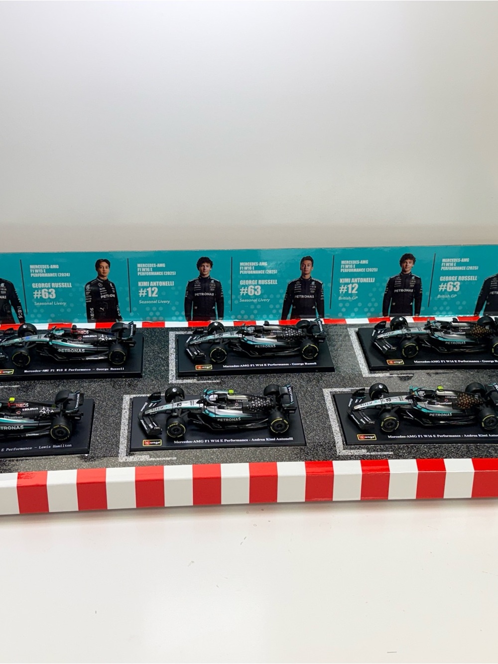 Mercedes AMG Petronas Black and Teal George Russell Diecast F1 Car